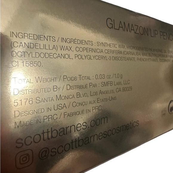 Scott Barnes Glamazon Lip Pencil Shade Claudia With Sharpener NIB - Picture 5 of 6